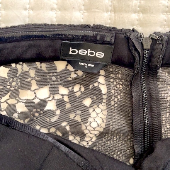 BEBE STRAPLESS BLACK MINI DRESS - Picture 6 of 6